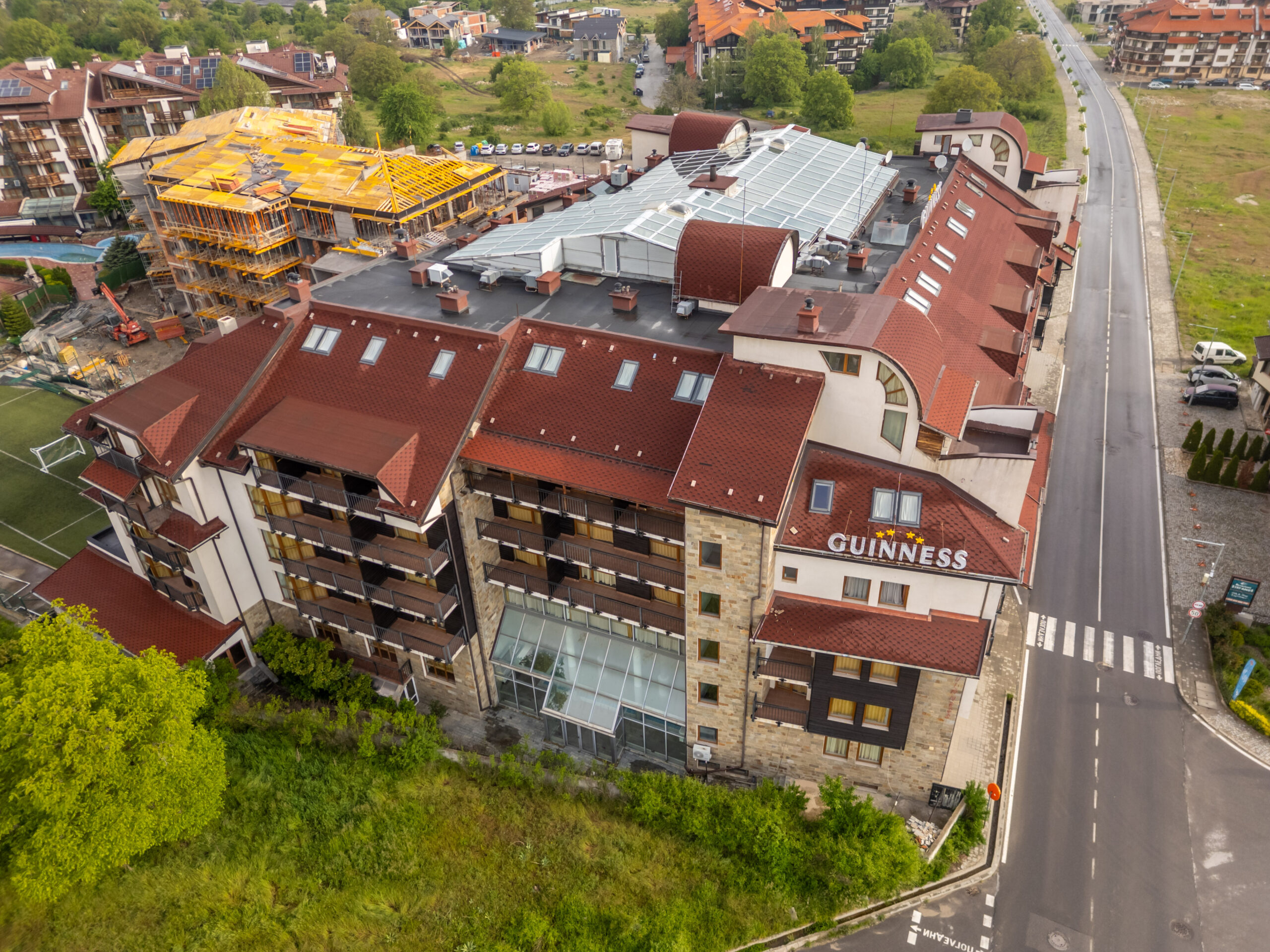 Aerial of the building